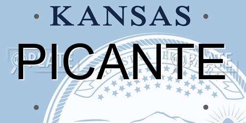 PICANTE Kansas License Plate