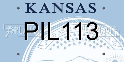 PIL113 Kansas License Plate