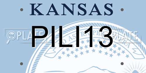 PILI13 Kansas License Plate