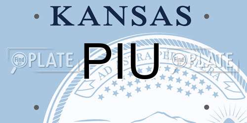 PIU Kansas License Plate