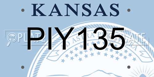 PIY135 Kansas License Plate