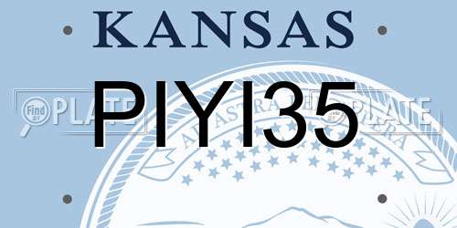 PIYI35 Kansas License Plate