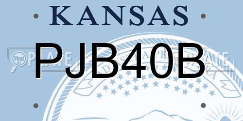PJB40B Kansas License Plate