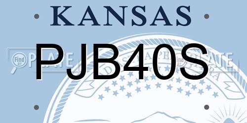 PJB40S Kansas License Plate