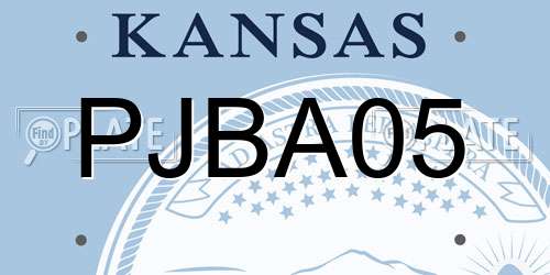 PJBA05 Kansas License Plate