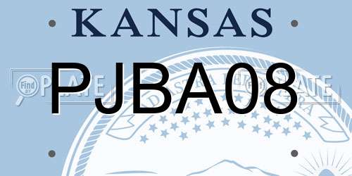 PJBA08 Kansas License Plate
