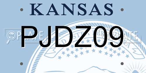 PJDZ09 Kansas License Plate