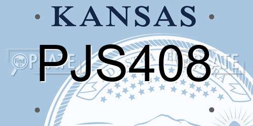 PJS408 Kansas License Plate