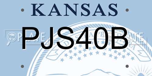 PJS40B Kansas License Plate