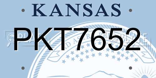 PKT7652 Kansas License Plate