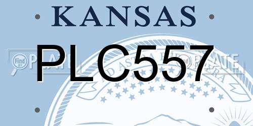PLC557 Kansas License Plate