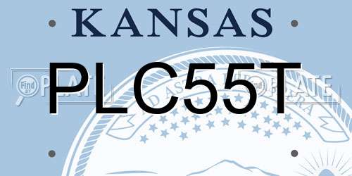 PLC55T Kansas License Plate