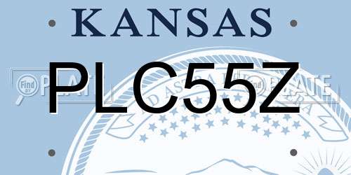 PLC55Z Kansas License Plate