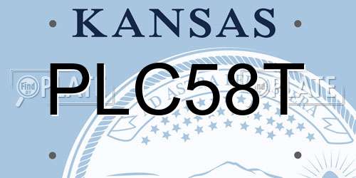 PLC58T Kansas License Plate