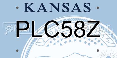 PLC58Z Kansas License Plate