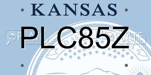 PLC85Z Kansas License Plate