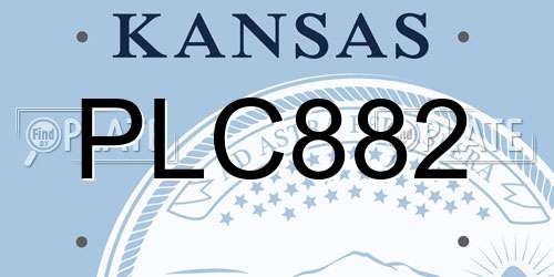 PLC882 Kansas License Plate