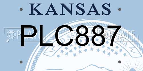 PLC887 Kansas License Plate
