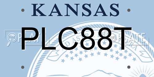 PLC88T Kansas License Plate