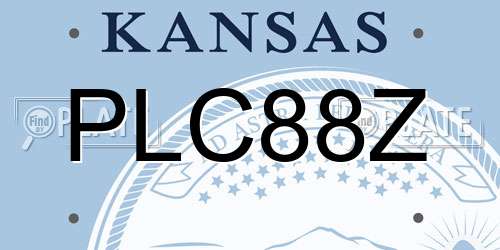 PLC88Z Kansas License Plate