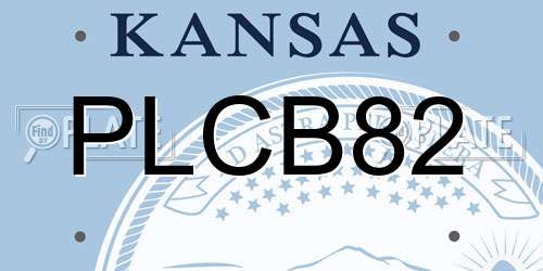 PLCB82 Kansas License Plate
