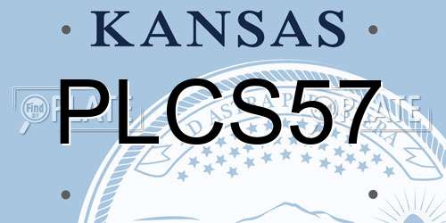 PLCS57 Kansas License Plate