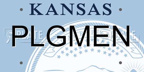 PLGMEN Kansas License Plate