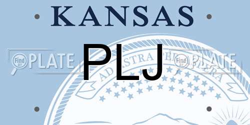 PLJ Kansas License Plate