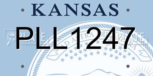 PLL1247 Kansas License Plate