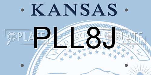 PLL8J Kansas License Plate