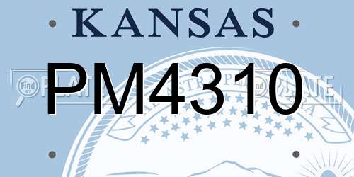 PM4310 Kansas License Plate
