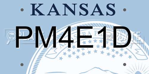 PM4E1D Kansas License Plate
