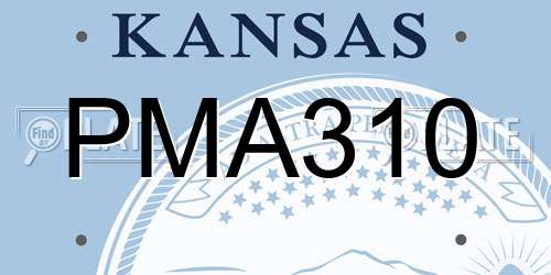 PMA310 Kansas License Plate