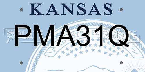 PMA31Q Kansas License Plate