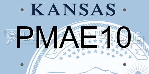 PMAE10 Kansas License Plate