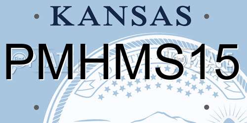 PMHMS15 Kansas License Plate