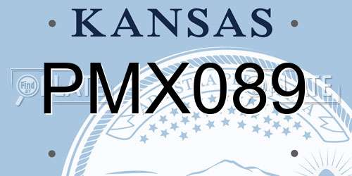 PMX089 Kansas License Plate