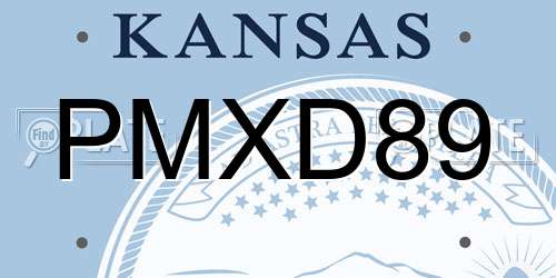 PMXD89 Kansas License Plate