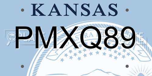 PMXQ89 Kansas License Plate