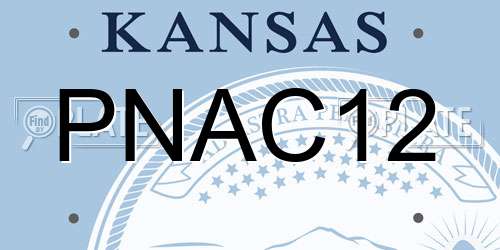 PNAC12 Kansas License Plate