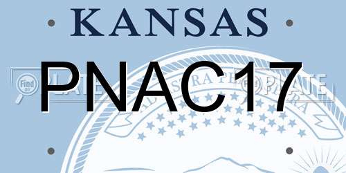 PNAC17 Kansas License Plate