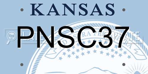 PNSC37 Kansas License Plate