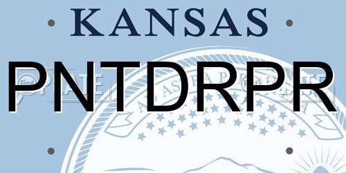 PNTDRPR Kansas License Plate