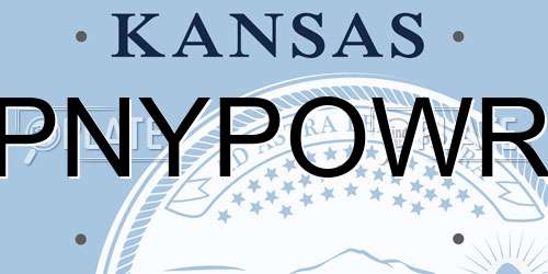 PNYPOWR Kansas License Plate