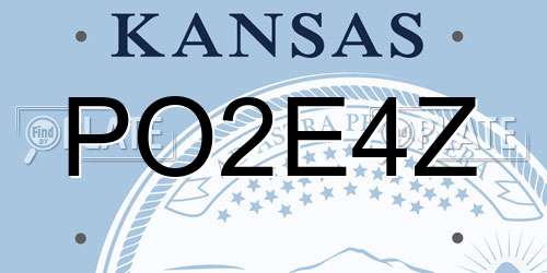 PO2E4Z Kansas License Plate