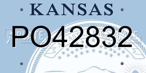 PO42832 Kansas License Plate
