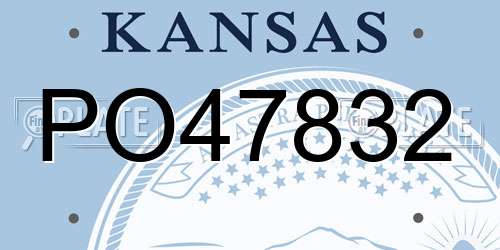 PO47832 Kansas License Plate