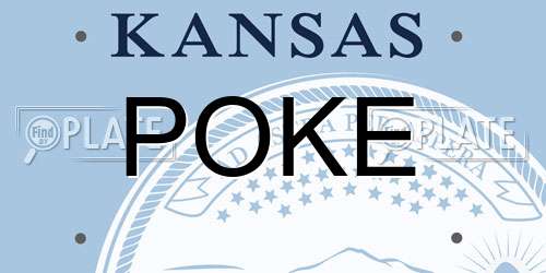 POKE Kansas License Plate