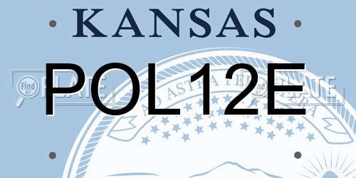 POL12E Kansas License Plate