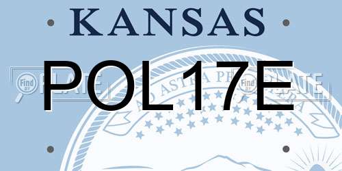POL17E Kansas License Plate